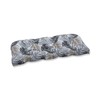 Pillow Perfect Outdoor/Indoor Tufted Loveseat Cushion, 19" x 44", Black