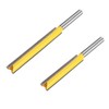 Bestgle 2pcs 1/4" Shank Straight Router Bits, 2" & 3"