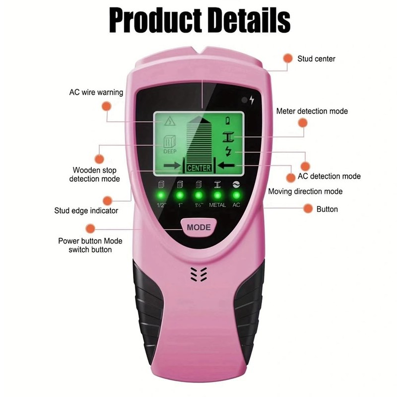 5-In-1 Wall Scanner Wall Wood Current Detector Edge Center Finding