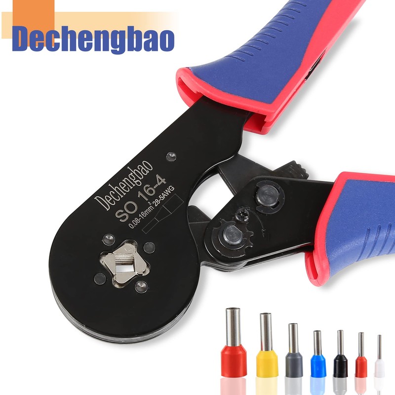 Ferrules Crimping Tool, Square Jaw Wire Crimping Tool (0.08-16mm²), Ferrule
