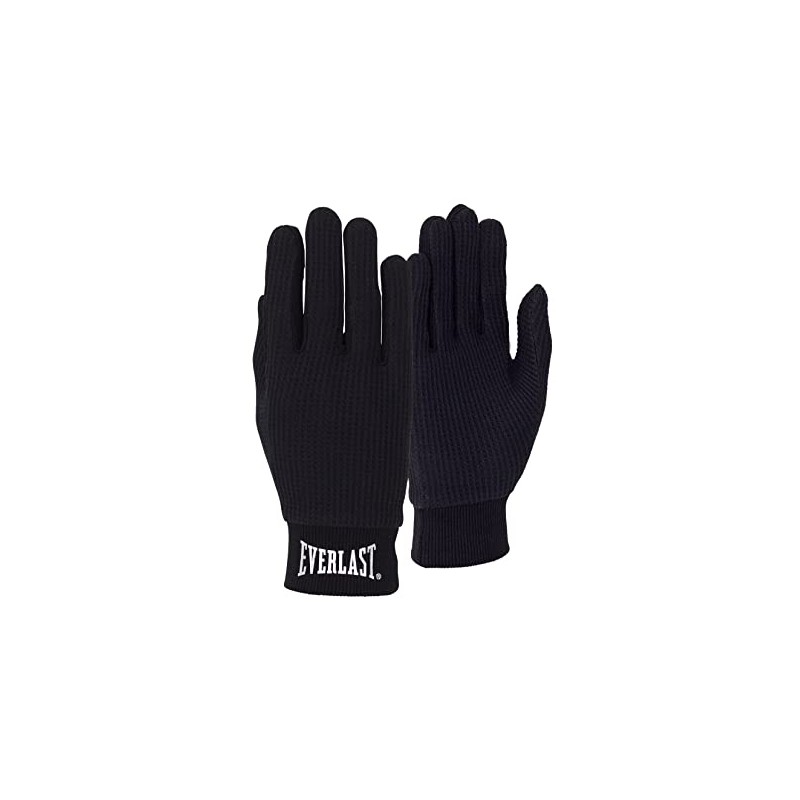 Everlast Cotton Glove Liners, L/XL, Black