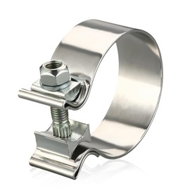 Exhaust Clamp, Stainless Steel, Universal Hose Clamps, 67 mm, Exhaust Clamp, Joint Bolt Clamp, Robust Exhaust Clamps for Hose, Water Pipe, Drain Valve Attachment