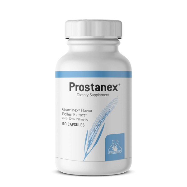 Graminex Prostanex - Prostate Health Support Supplement Flower Pollen Extract, Saw Palmetto - Supports a Healthy Prostate and Healthy Urinary Flow - Supports Normal Hormone Metabolism in Men - 90 Caps