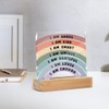 Positive Affirmations I Am Enough Desk Decor Acrylic Sign 4x4