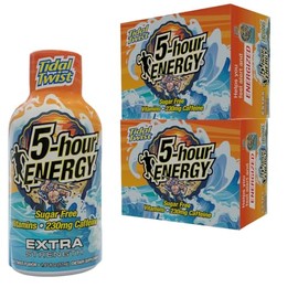 5-Hour Energy Extra Strength Shots Tidal Twist Flavor, 24 Count (1.93 fl oz)