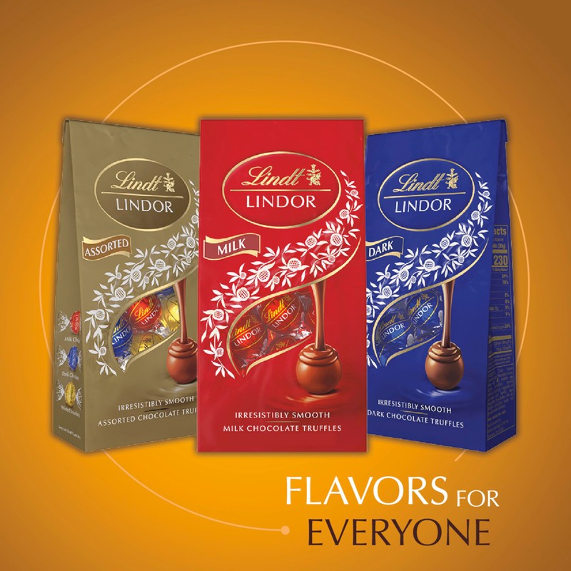 Lindt LINDOR Caramel Milk Chocolate Truffles, Milk Chocolate Candy with