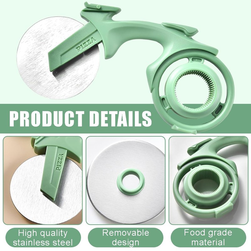 XUZOPIM Pizza Cutter, Bicycle Pizza Cutter, Wheel With Non-Stick Coating