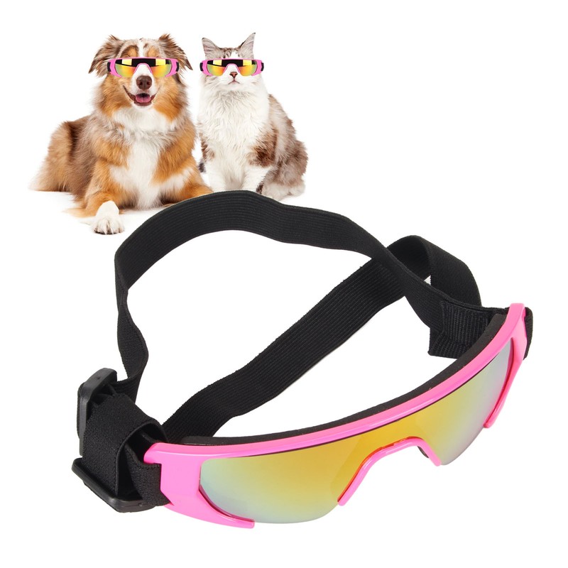Dog Goggles UV Protection Waterproof Sandproof Soft Frame Adjustable Breathable