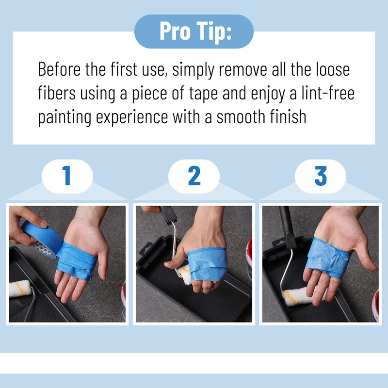 Bates- Paint Roller Covers, 10 pcs, 4" x 1/2", Wool