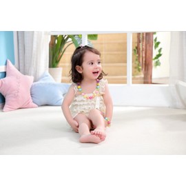 VCMART Rainbow Girls Chunky Bubblegum Necklace and Bracelet Set Girls' Birthday Day Gift