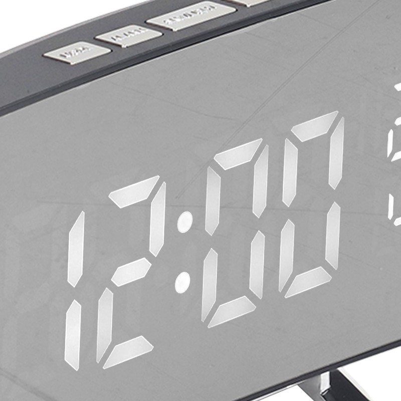 LED Digital Clock 3 Level Brightness Snooze USB Battery Powered