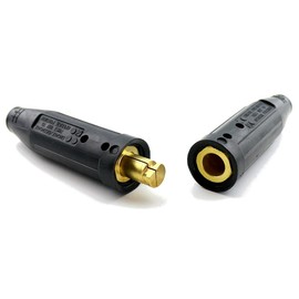 WeldingCity Tweco/Lenco Style Positive Cam Twist-Lock Insulated Connector Pair (Male/Female) 4-MPC/LC-40HD for Welding Cable 3/0-4/0 (70-95mm)