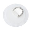 4PCS D Ring Patch PVC Round Shape Strong Stainless Steel