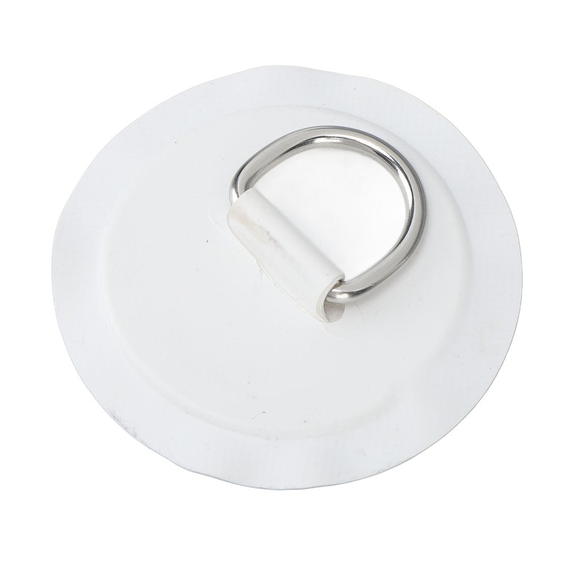 4PCS D Ring Patch PVC Round Shape Strong Stainless Steel