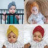 JIAHANG Baby Donut Knotted Bow Hat, Waffle Knit Turban Head