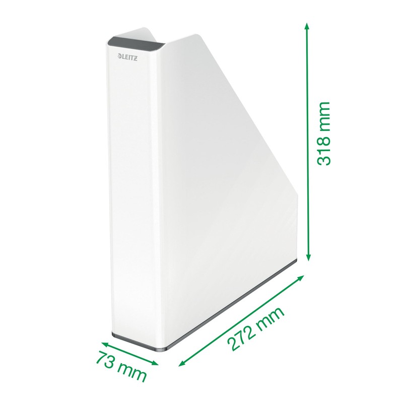Leitz Wow A4 Magazine File, Dual Colour White/Red, Vertical Storage