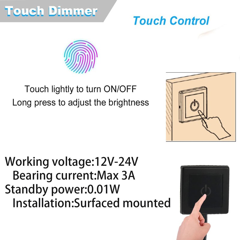 VST Dimmer Light Switch, IR Touch Dimmer Sensor Switch Door