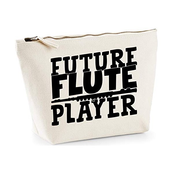 Hippowarehouse Future flute player printed make up cosmetic wash bag