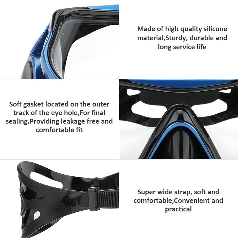 Bnineteenteam Snorkel Diving Goggles, Diving Goggles for Snorkelling, Swimming (Blue
