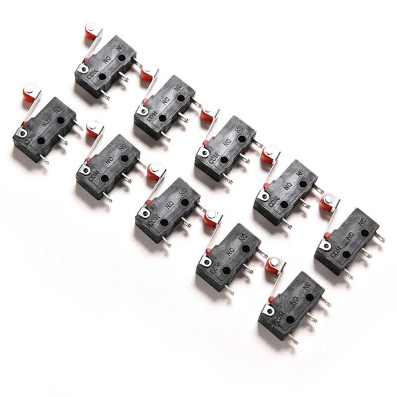 Unbranded 10x Micro Switches Roller Lever Handle Spring 3-Pin AC