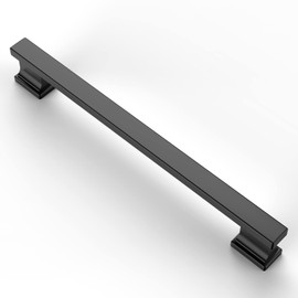 Asidrama 6 Pack 6.3 Inch(160mm) Matte Black Kitchen Cabinet Handles, Cabinet Pulls Kitchen Cabinet Hardware for Cupboard Drawer Pulls