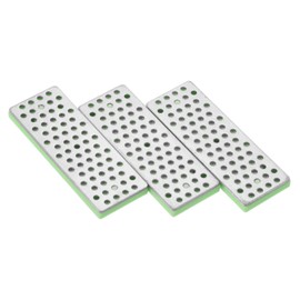PATIKIL 70mm 1000 Grit Extra-Fine Ski Snowboard Diamond Stone, 3 Pack Ski Edge Sharpener Diamond Edge Files Snowboard Whetstone, Green