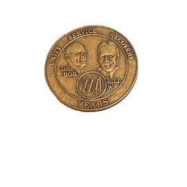 2 Year AA Founders Medallion Antique Bronze Sobriety Chip