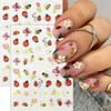 5D Embossed Bee Nail Stickers Cute Daisy Floral Lady Bug