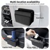 Oiieco Car Side Door Trash Can, Portable Leather Car Bin