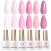 Born Pretty UV Nagellack Nude Rosa Weiß Gel Nagellack Süß