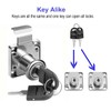 ZiYuya 4pcs Cam Lock with Keys Alike, Security Cabinet Lock