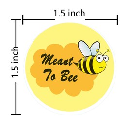 Bumble Bee Thank You Stickers,1.5 Inch Meant to Bee Label for Birthday,Baby Shower,Wedding Party Favor,120 Pcs Per Pack