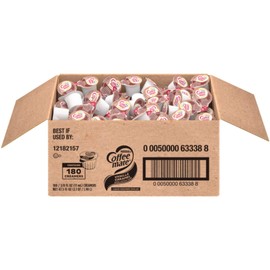 Nestle Coffee mate Coffee Creamer, Vanilla Caramel, Liquid Creamer Singles, Non Dairy, No Refrigeration, Box of 180