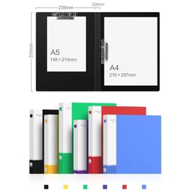 8 Pack A4 Double Strong Clips File Folder Report Cover, Punchless Binder, Clamp Binder Without Rings Office Project Folder,Documents File Folder, for Letter Size or A4 Size, 200 Sheet Capacity