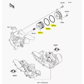 Kawasaki OEM Kawasaki KX450F KX 450 Full Synthetic Oil Change Kit Oil Filter O-Rings