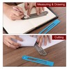 sourcing map Ruler 12 cm Metric Bookmark Clip Ruler Metal