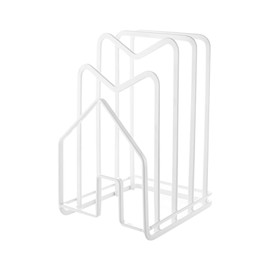 Cutting Board Storage Rack Versatile Chopping Board Pot Pan Lid Stand Holder Organizer for Kitchen Cabinet Countertop White
