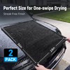 1600 GSM Car Drying Towel, 36x24 70/30 Microfiber, Black