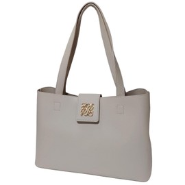 Cross Marberry R97 Tote Bag, 2-Way Design, Large, A4, Bottom Studs, Simple, Elegant, Beautiful, Adult Cute, Commuting to Work, beige, (greige)