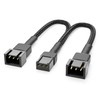 deleyCON 15 cm 3-Pin Fan Y-Cable Nylon - Robust Adapter