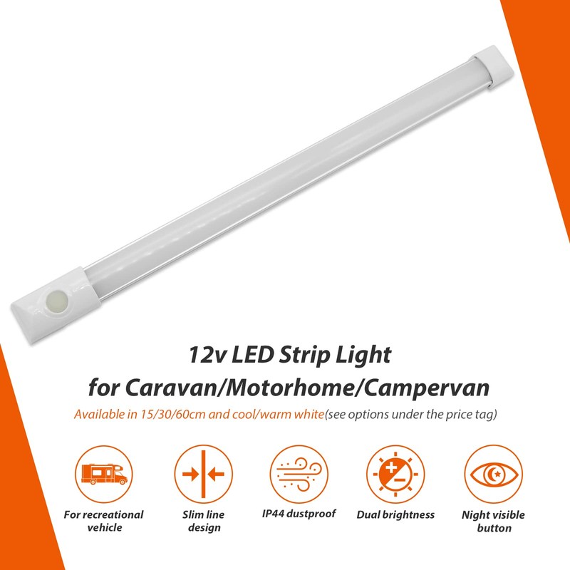 Dream lighting 12V LED Under-Cabinet Strip Light with Switch for