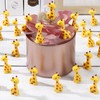 Simgoing 50 Pcs Mini Resin Giraffe Tiny Giraffe Resin Ornaments