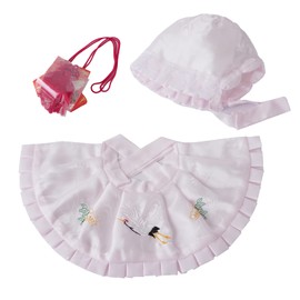 Amemari Shrine Visitors Bib, Embroidered Hood, Amulet Bag, Made in Japan, Accessories, Coating, Hat, 2 Pieces/3 Piece Set, For Boys and Girls, First Arrivals, No Formaline, No Box, Baby Lucky