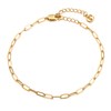 Cicy Bell Ankle Bracelets for Women 18K Gold Marquise Opal