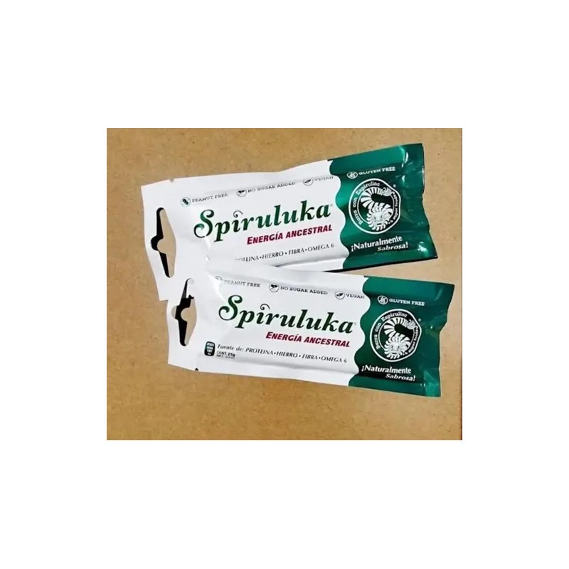 20 Spiruluka En Barra De Spirulina Orgánica , Coco Y