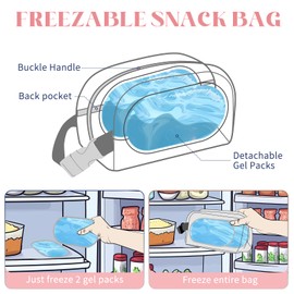 Small Cooler Bag Freezable Lunch Bag for Work School Travel,Leak-proof Small Lunch Bag,Small Insulated Bag For Kids/Adults,Freezer Lunch Bags,Freezable Snack Bag,Mini Lunch Bag Fit For Yogurt
