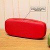 LAGO TERRA Protective Easy-Open Hard Shell Glasses Case - Red