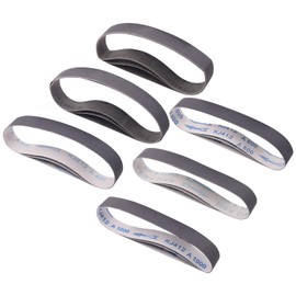 Taokyid 18 Pack 1-1/8 x 21 Inch Silicon Carbide Sanding Belts, 3 Each of 120 240 400 600 800 1000 Grits Belts for Makita Sander, 1-1/8-Inch x 21-Inch Abrasive Sander Belts