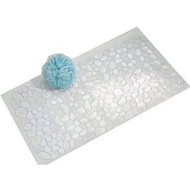 InterDesign Pebblz Bath Mat, Clear