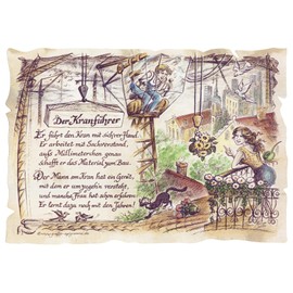 Die Staffelei Gift Crane Driver / Funny Poem with Loving Drawing on High-Quality Paper / Special Gift Idea for the Crane Driver